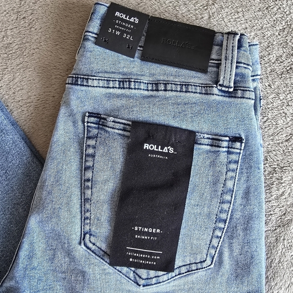 Rolla's Stinger Skinny Fit Ford Blue size 31W 32L - Picture 3 of 14